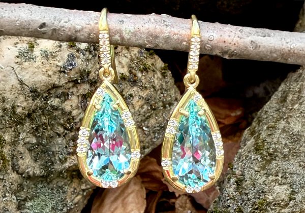 Pear-Shaped Gemstone Earrings